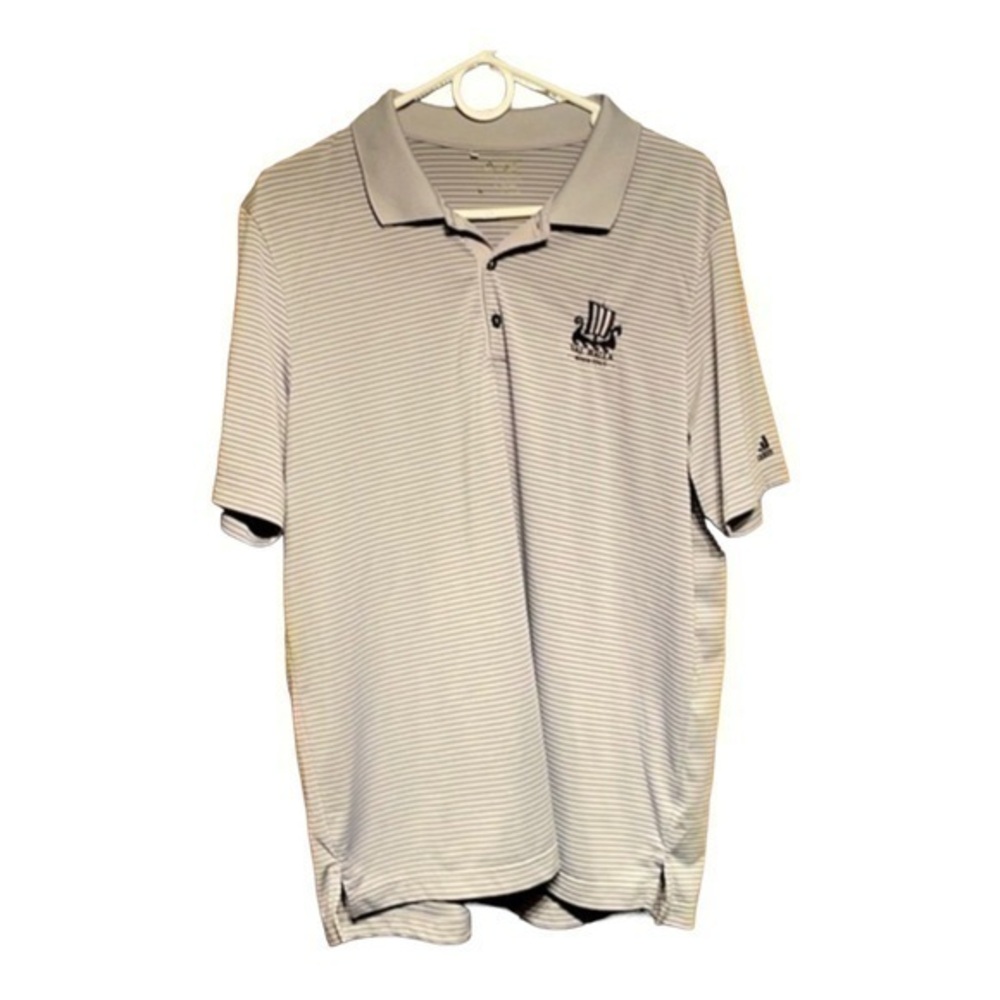 Adidas gray golf shirt size Large EUC